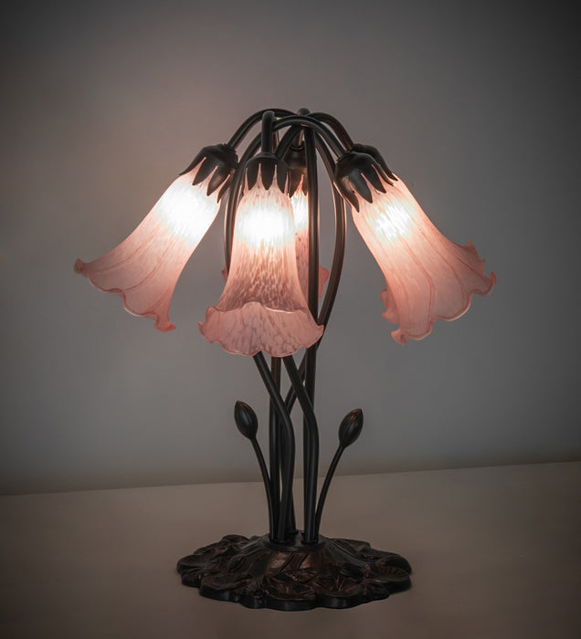 Meyda Tiffany 262216 Five Light Table Lamp, Mahogany Bronze