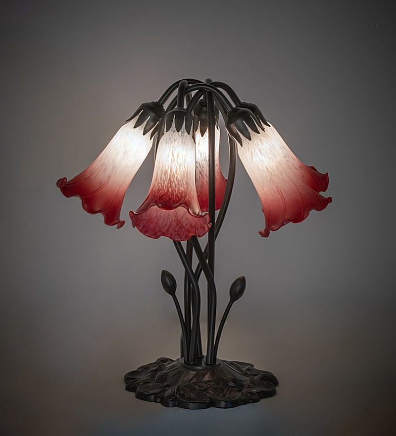 Meyda Tiffany 262217 Five Light Table Lamp, Mahogany Bronze