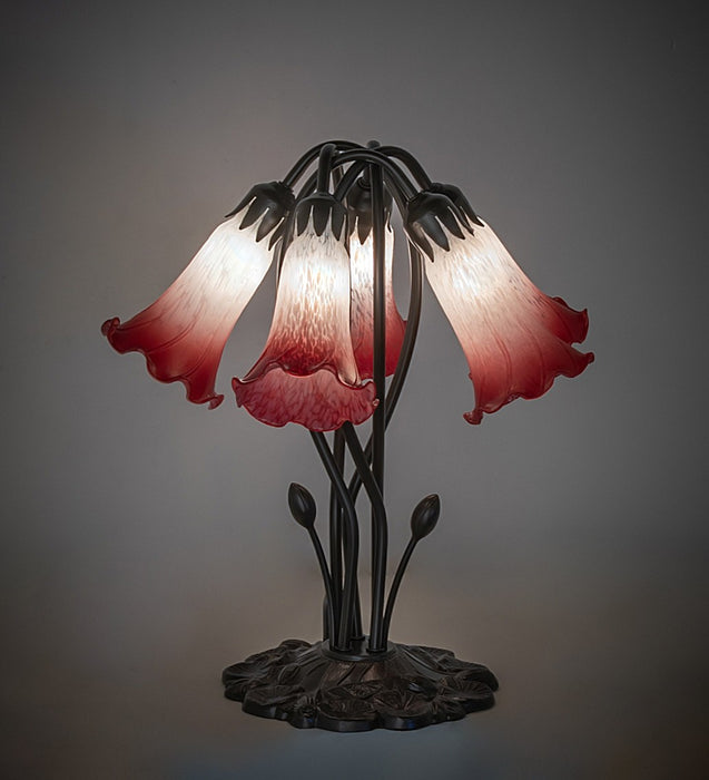Meyda Tiffany 262217 Five Light Table Lamp, Mahogany Bronze