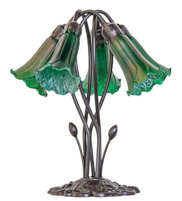 Meyda Tiffany 262219 Five Light Table Lamp, Mahogany Bronze