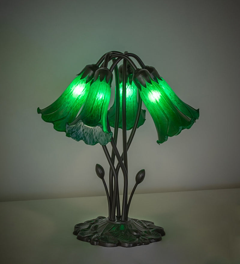 Meyda Tiffany 262219 Five Light Table Lamp, Mahogany Bronze