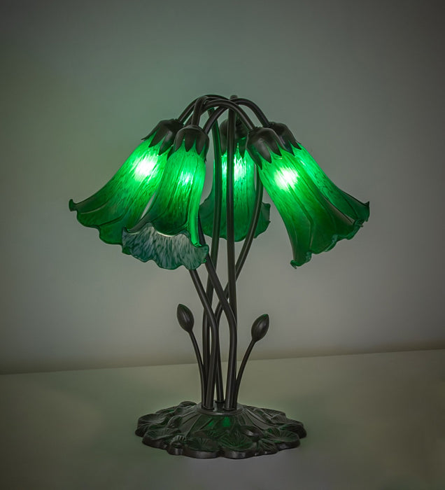 Meyda Tiffany 262219 Five Light Table Lamp, Mahogany Bronze