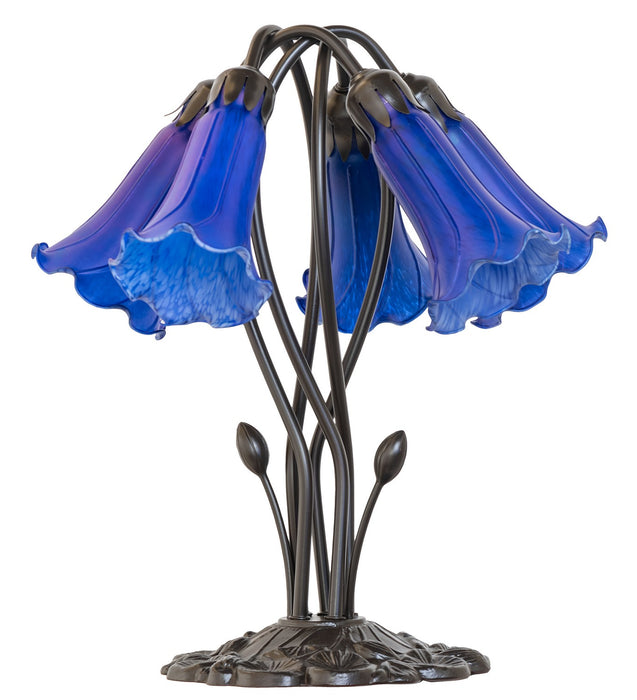 Meyda Tiffany 262221 Five Light Table Lamp, Mahogany Bronze