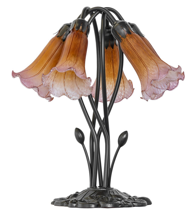 Meyda Tiffany 262222 Five Light Table Lamp, Mahogany Bronze