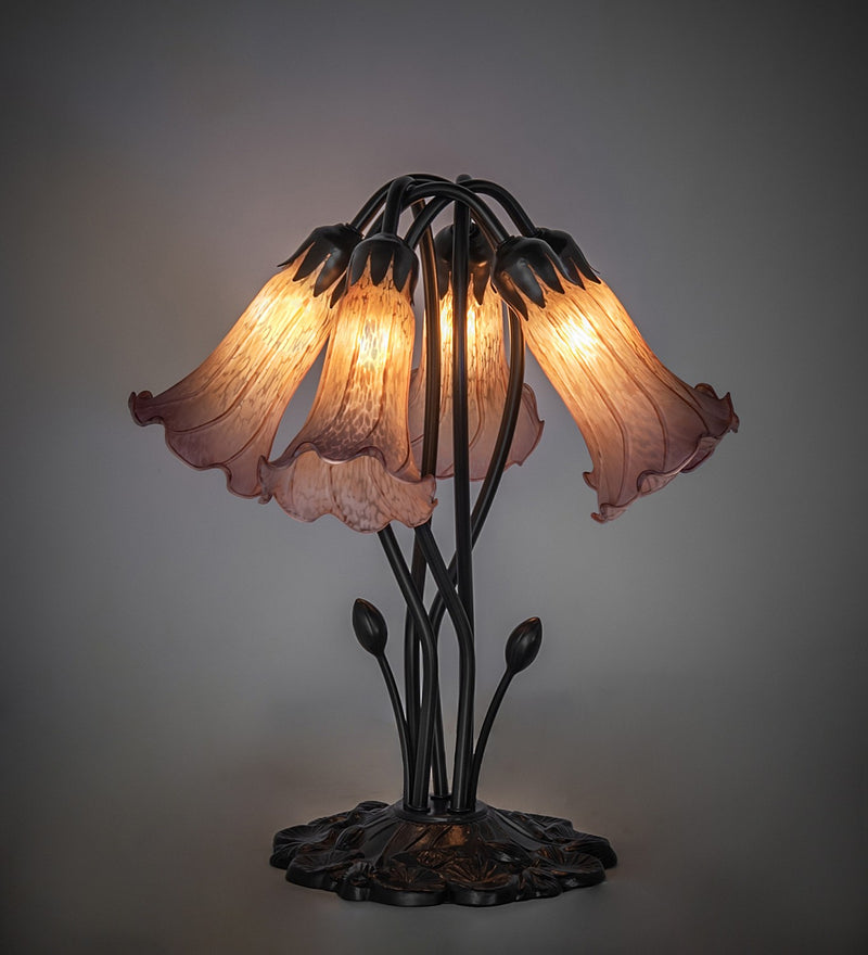 Meyda Tiffany 262222 Five Light Table Lamp, Mahogany Bronze