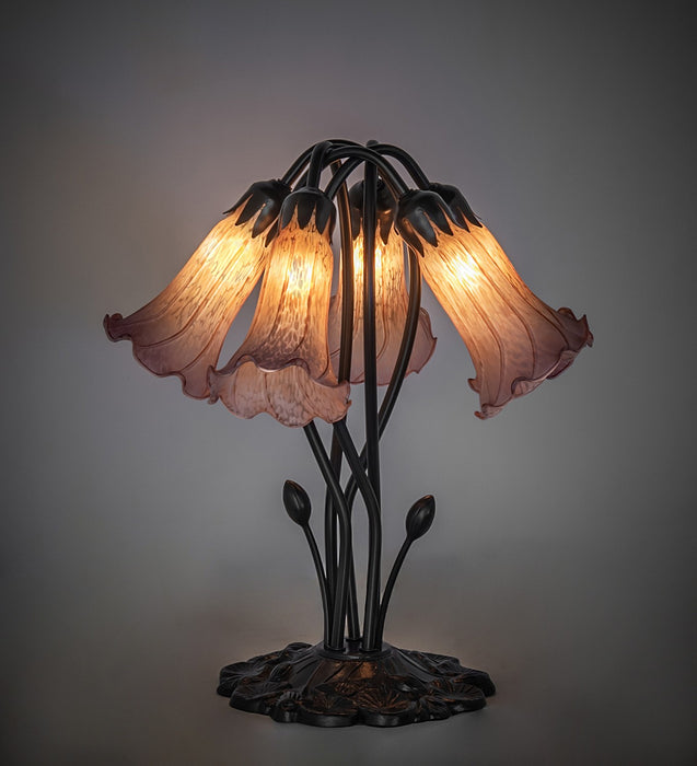 Meyda Tiffany 262222 Five Light Table Lamp, Mahogany Bronze
