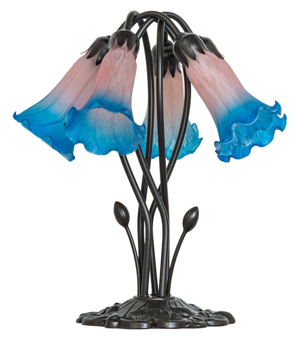 Meyda Tiffany 262223 Five Light Table Lamp, Mahogany Bronze