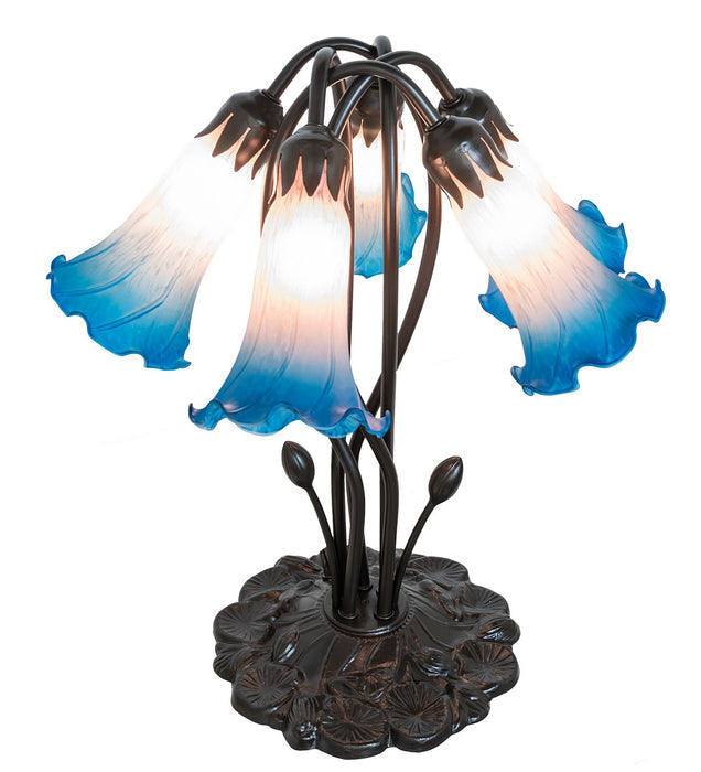 Meyda Tiffany 262223 Five Light Table Lamp, Mahogany Bronze