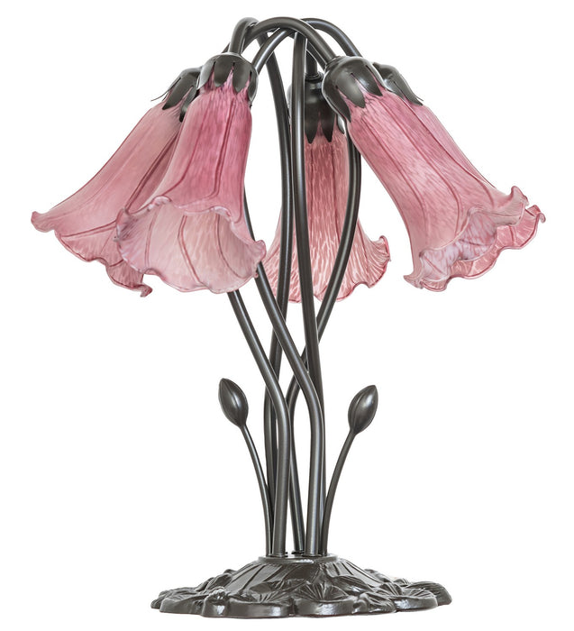 Meyda Tiffany 262224 Five Light Table Lamp, Mahogany Bronze