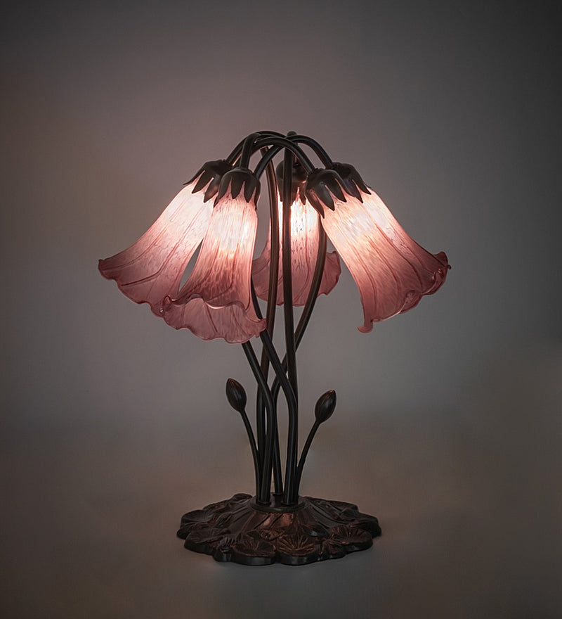 Meyda Tiffany 262224 Five Light Table Lamp, Mahogany Bronze