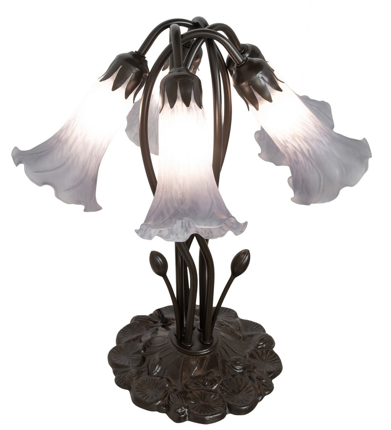 Meyda Tiffany 262225 Five Light Table Lamp, Mahogany Bronze