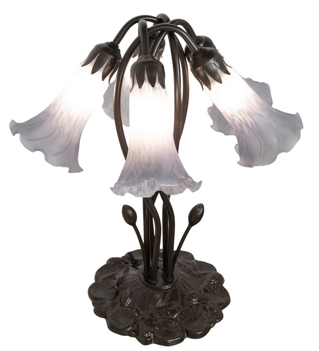 Meyda Tiffany 262225 Five Light Table Lamp, Mahogany Bronze