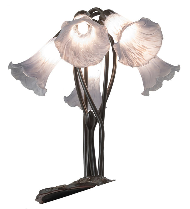 Meyda Tiffany 262225 Five Light Table Lamp, Mahogany Bronze