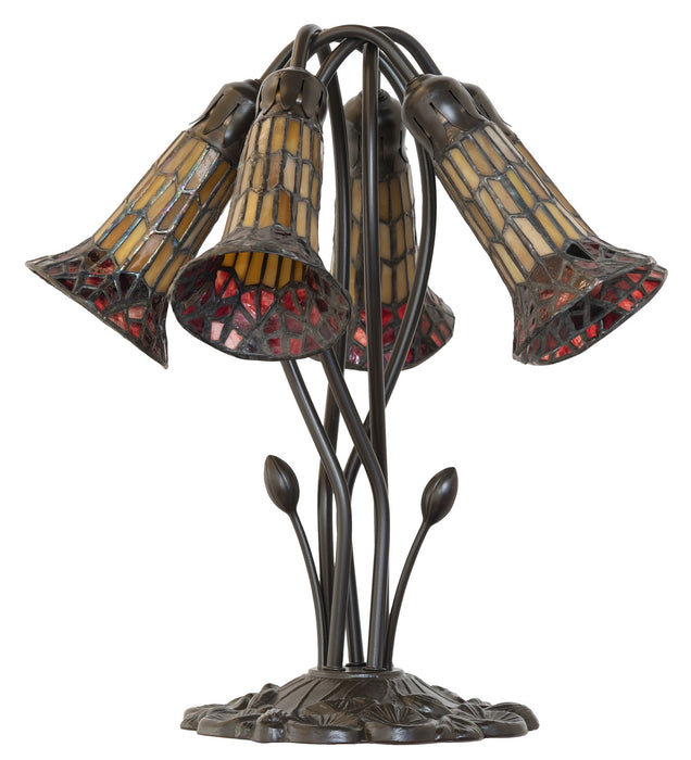 Meyda Tiffany 262227 Five Light Table Lamp, Mahogany Bronze