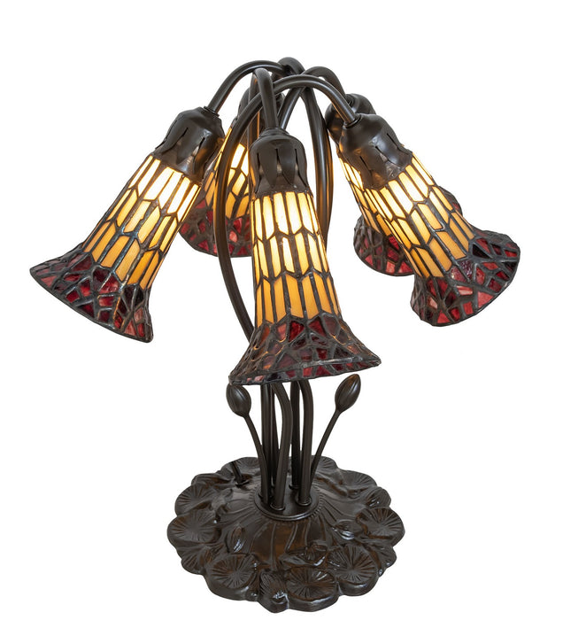 Meyda Tiffany 262227 Five Light Table Lamp, Mahogany Bronze