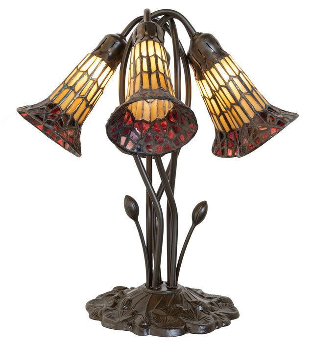 Meyda Tiffany 262227 Five Light Table Lamp, Mahogany Bronze