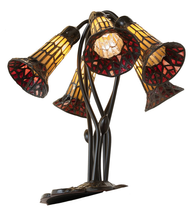 Meyda Tiffany 262227 Five Light Table Lamp, Mahogany Bronze