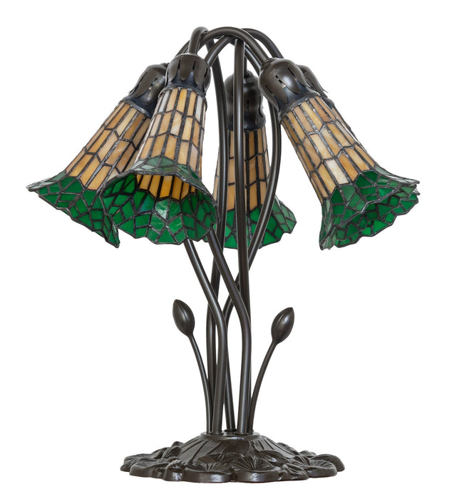 Meyda Tiffany 262228 Five Light Table Lamp, Mahogany Bronze