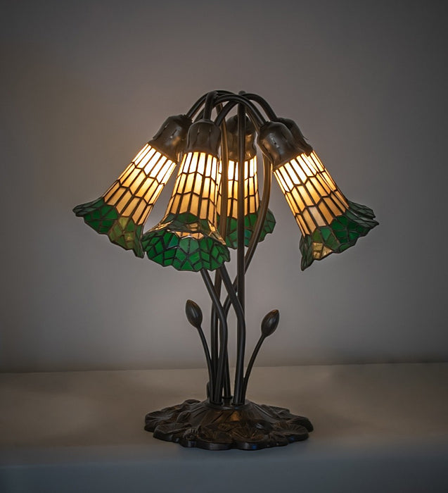 Meyda Tiffany 262228 Five Light Table Lamp, Mahogany Bronze