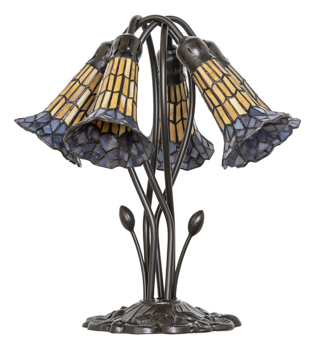Meyda Tiffany 262229 Five Light Table Lamp, Mahogany Bronze