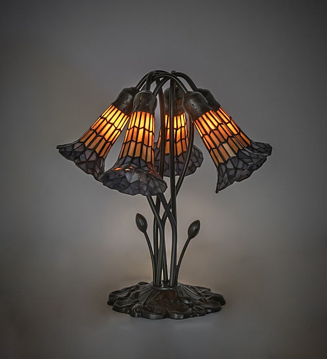 Meyda Tiffany 262229 Five Light Table Lamp, Mahogany Bronze