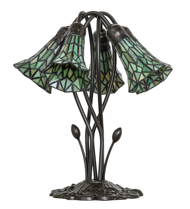 Meyda Tiffany 262230 Five Light Table Lamp, Mahogany Bronze