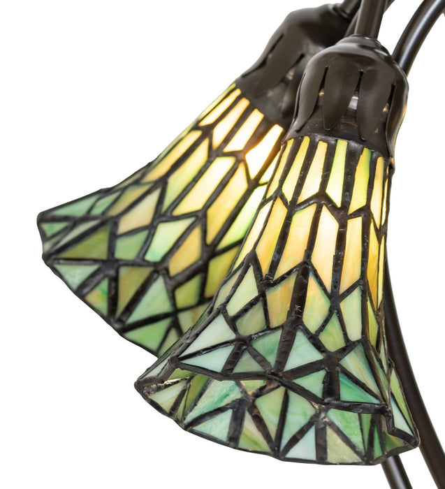 Meyda Tiffany 262230 Five Light Table Lamp, Mahogany Bronze