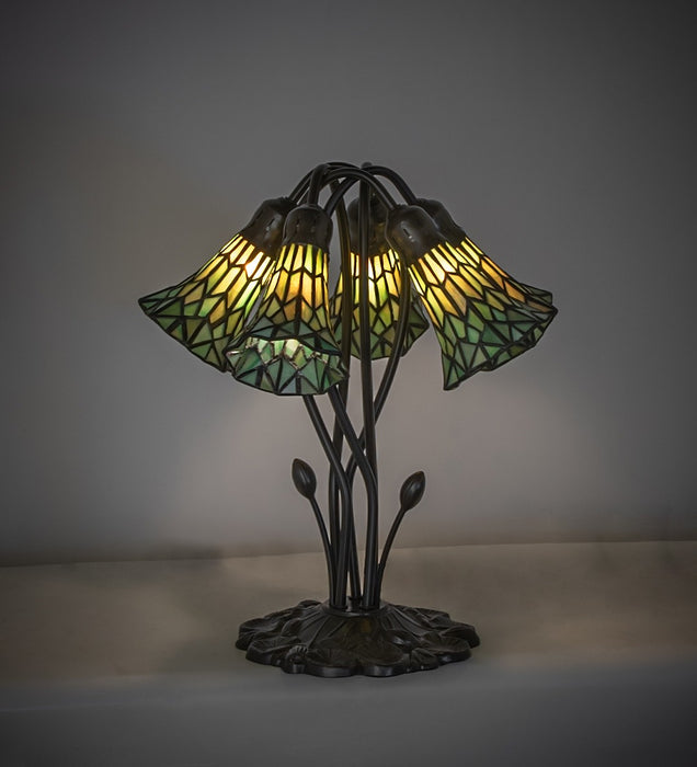 Meyda Tiffany 262230 Five Light Table Lamp, Mahogany Bronze