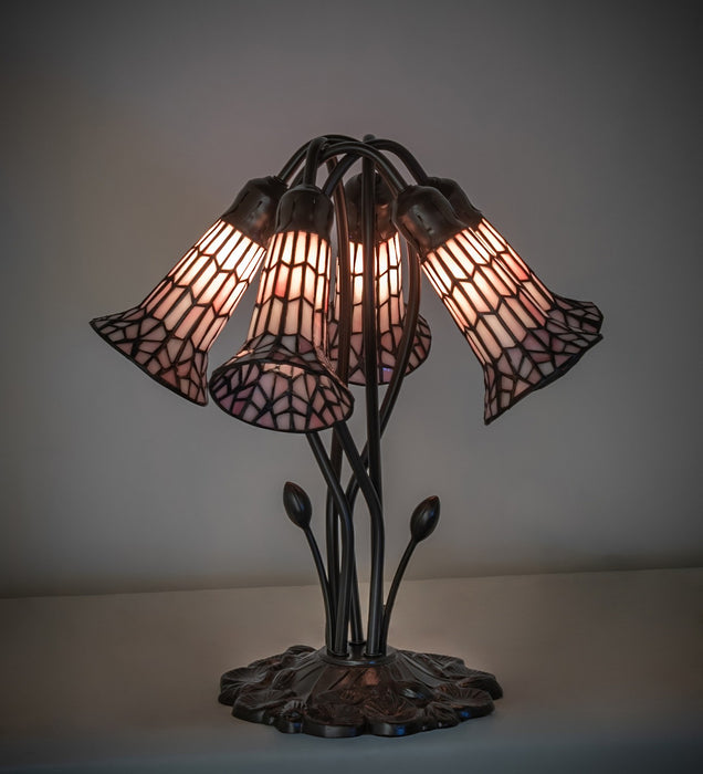 Meyda Tiffany 262231 Five Light Table Lamp, Mahogany Bronze