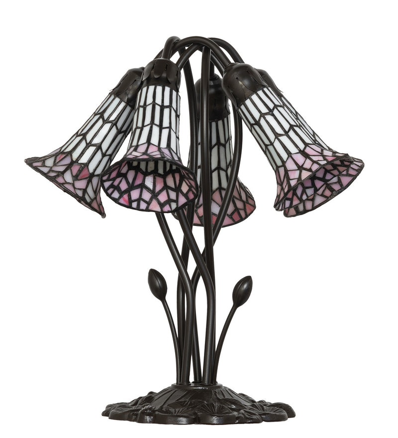 Meyda Tiffany 262232 Five Light Table Lamp, Mahogany Bronze