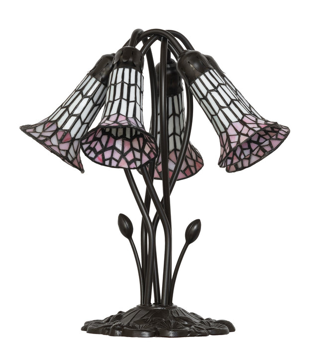 Meyda Tiffany 262232 Five Light Table Lamp, Mahogany Bronze