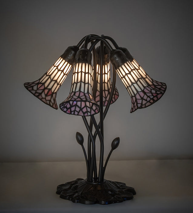 Meyda Tiffany 262232 Five Light Table Lamp, Mahogany Bronze
