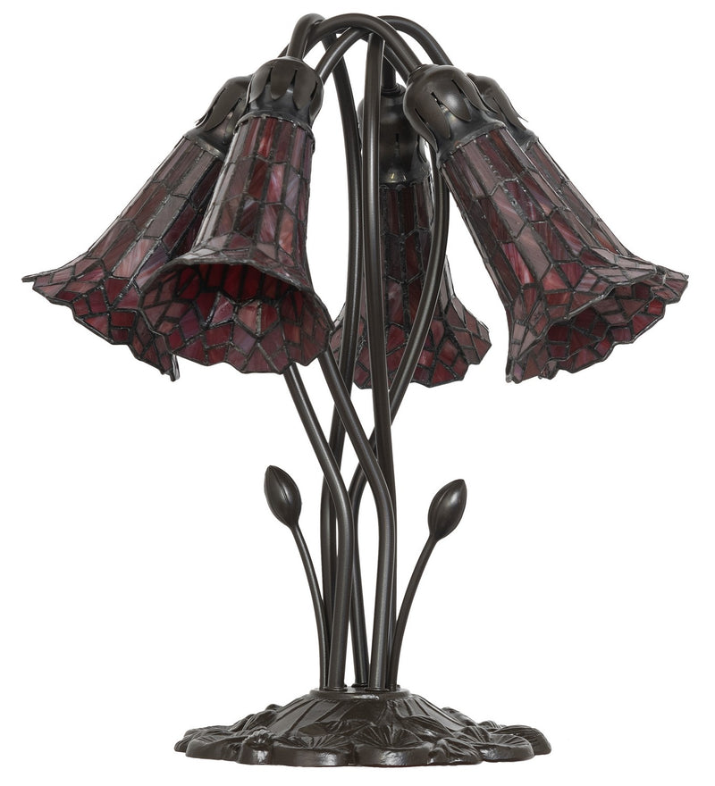 Meyda Tiffany 262233 Five Light Table Lamp, Mahogany Bronze