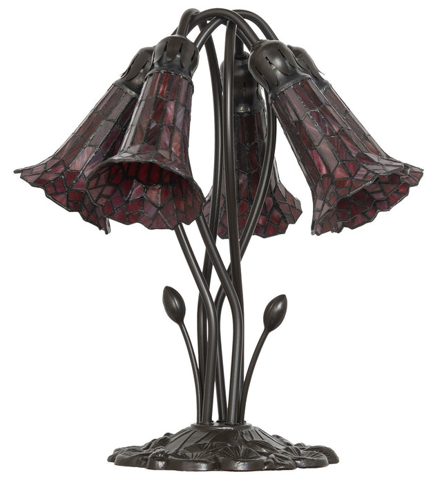Meyda Tiffany 262233 Five Light Table Lamp, Mahogany Bronze
