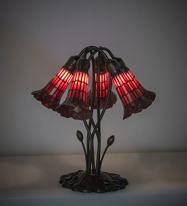 Meyda Tiffany 262233 Five Light Table Lamp, Mahogany Bronze