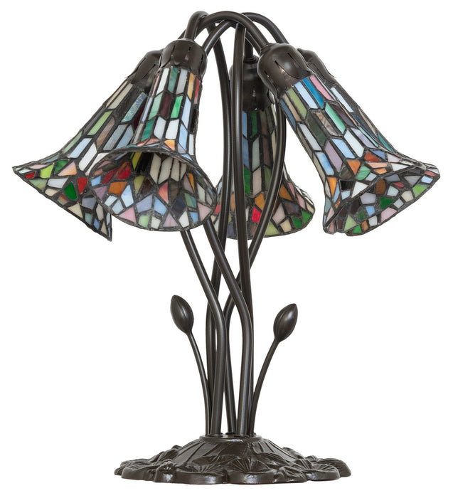 Meyda Tiffany 262234 Five Light Table Lamp, Mahogany Bronze