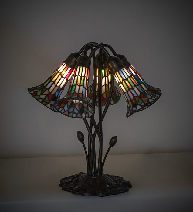 Meyda Tiffany 262234 Five Light Table Lamp, Mahogany Bronze