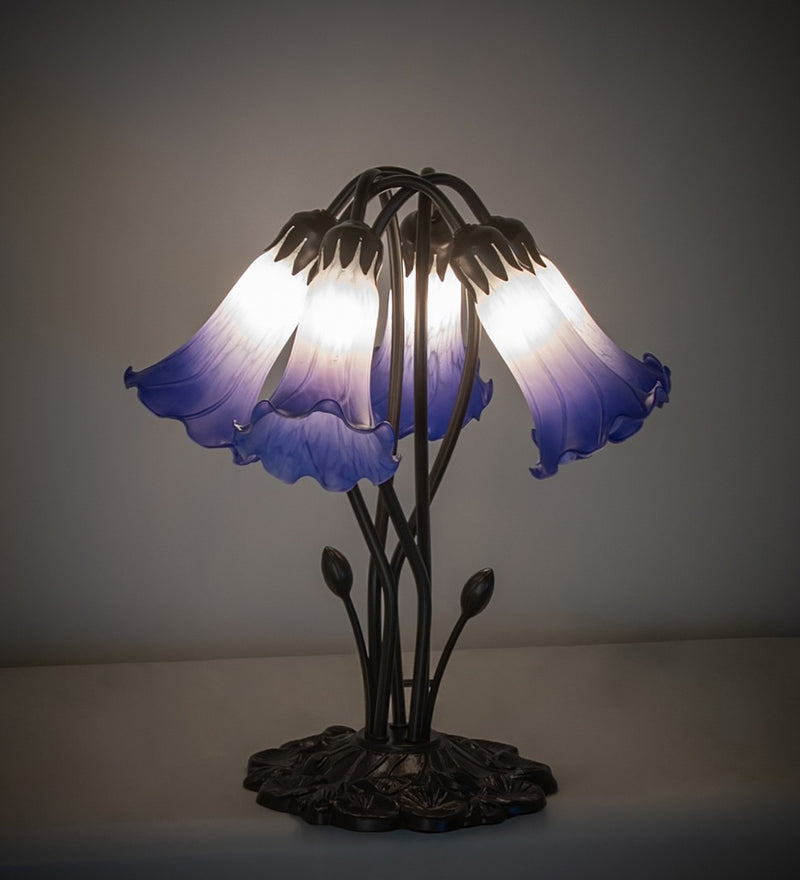 Meyda Tiffany 262235 Five Light Table Lamp, Mahogany Bronze