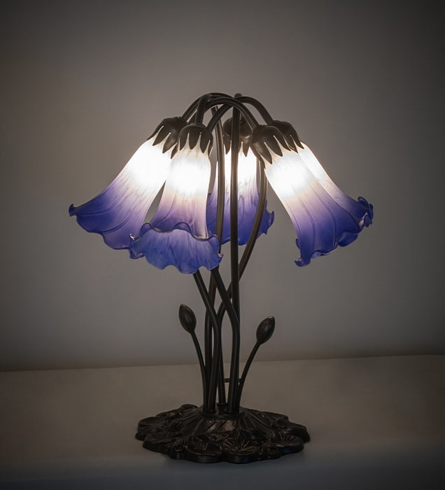 Meyda Tiffany 262235 Five Light Table Lamp, Mahogany Bronze