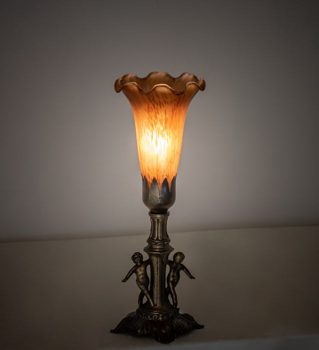 Meyda Tiffany 262933 One Light Mini Lamp, Antique Brass