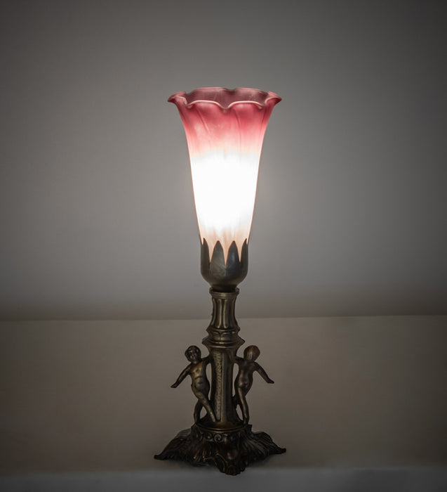 Meyda Tiffany 262934 One Light Mini Lamp, Antique Brass