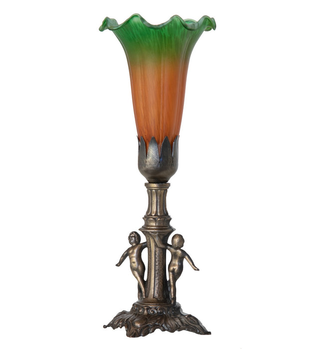 Meyda Tiffany 262935 One Light Mini Lamp, Antique Brass
