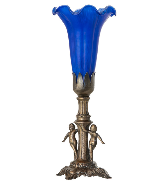Meyda Tiffany 262936 One Light Mini Lamp, Antique Brass