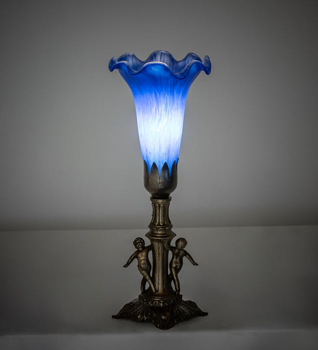 Meyda Tiffany 262936 One Light Mini Lamp, Antique Brass