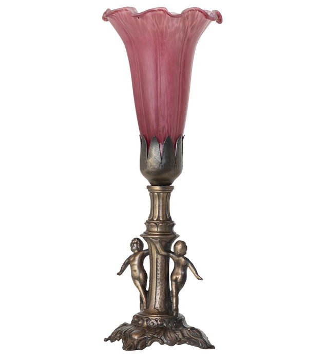 Meyda Tiffany 262937 One Light Mini Lamp, Antique Brass