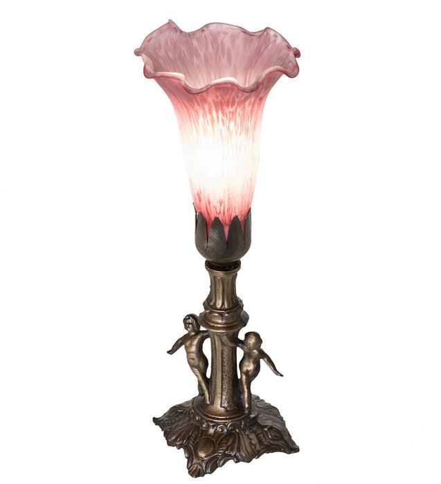Meyda Tiffany 262937 One Light Mini Lamp, Antique Brass