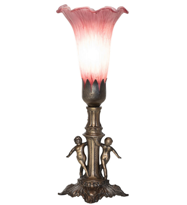 Meyda Tiffany 262937 One Light Mini Lamp, Antique Brass