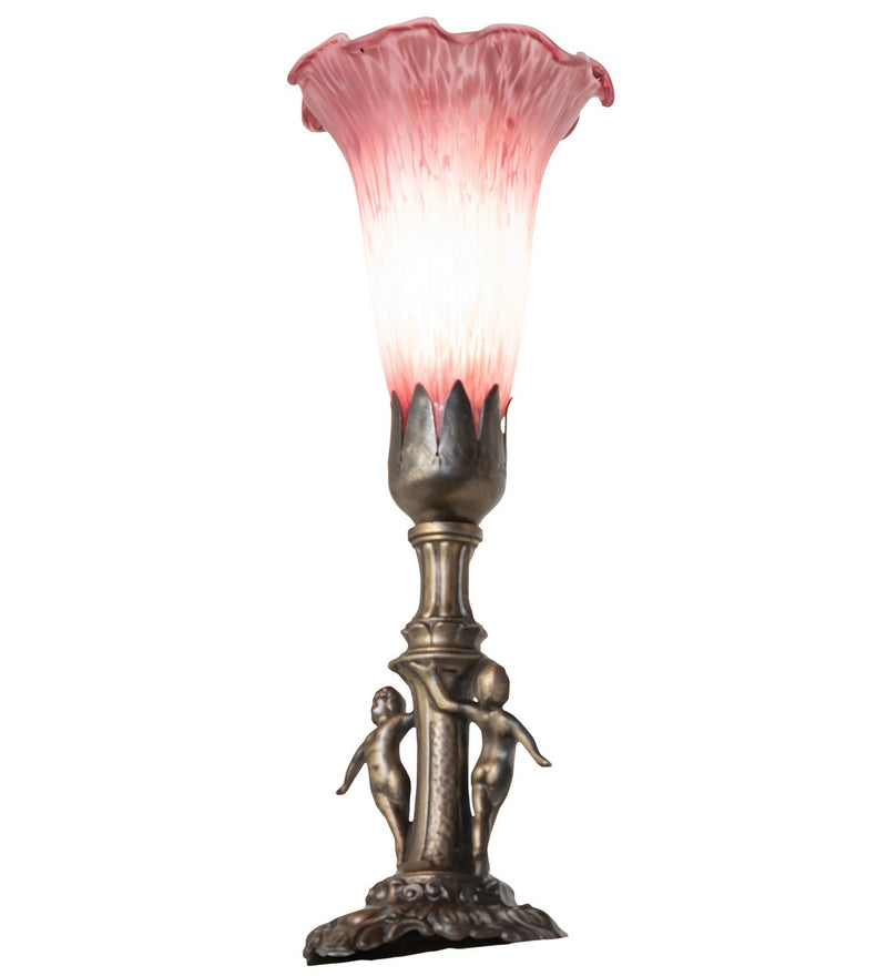 Meyda Tiffany 262937 One Light Mini Lamp, Antique Brass
