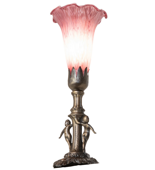 Meyda Tiffany 262937 One Light Mini Lamp, Antique Brass