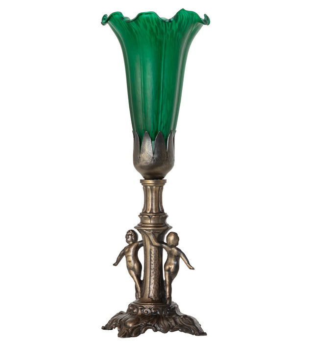 Meyda Tiffany 262938 One Light Mini Lamp, Antique Brass